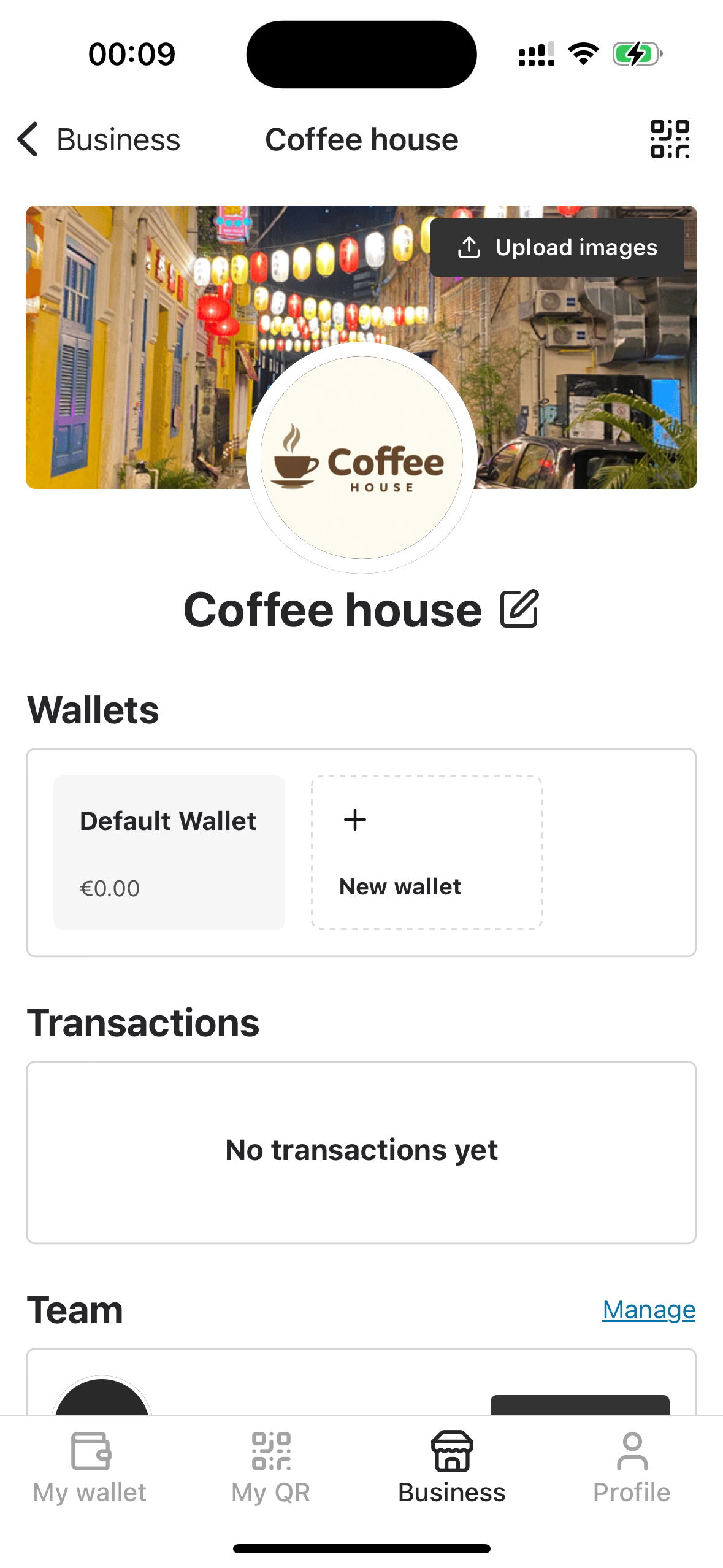 Business screen