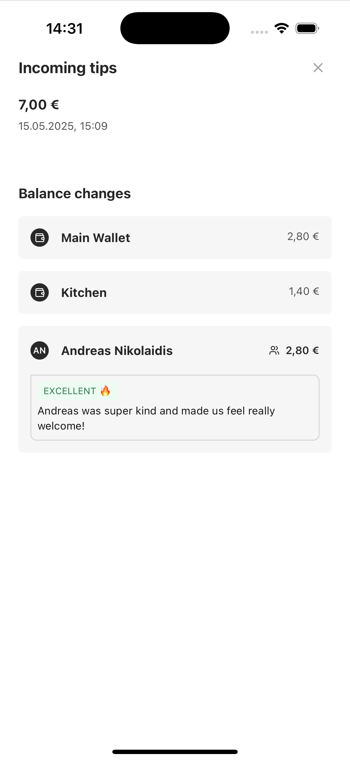 Transaction details